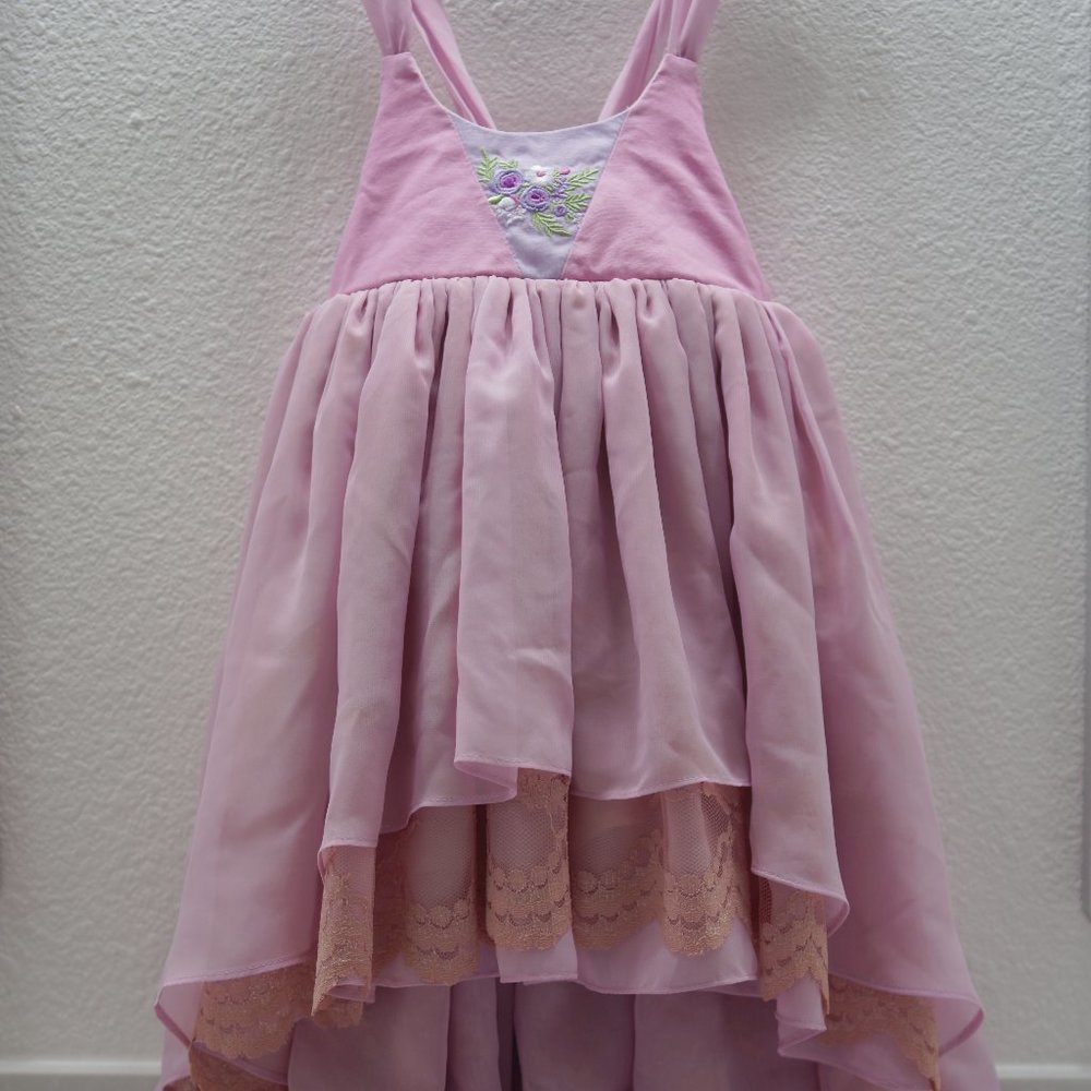 Pleiades Designs Pink Orchid Embroidered Eliza Dress